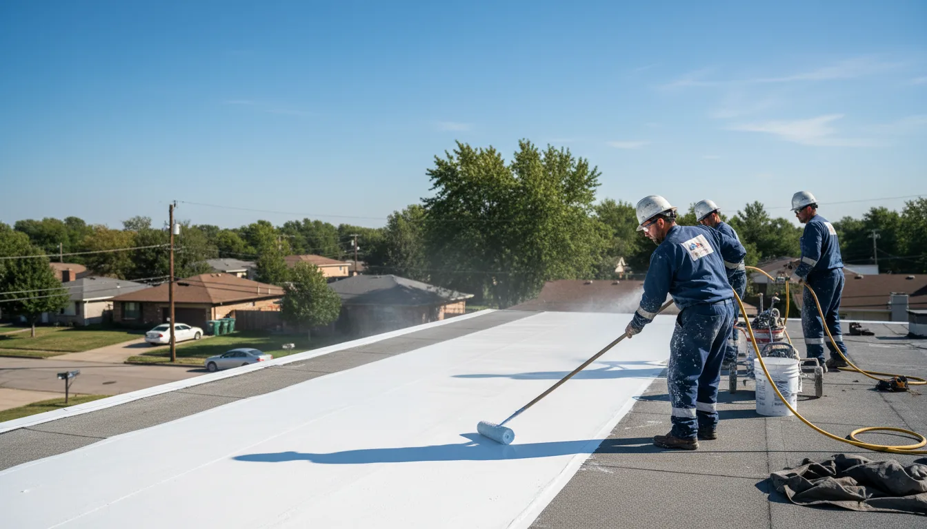 Commercial roof coating in Calvin, OK near me